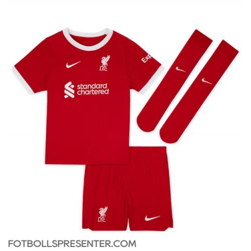 Liverpool Virgil van Dijk #4 Hemmatröja Barn 2023-24 Kortärmad (+ korta byxor)